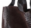 Bőr táska shopper bag Genuine Leather csokoládé 216